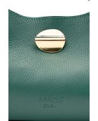 Bolso de hombro de piel verde abeto Vera - 23x18x11cm