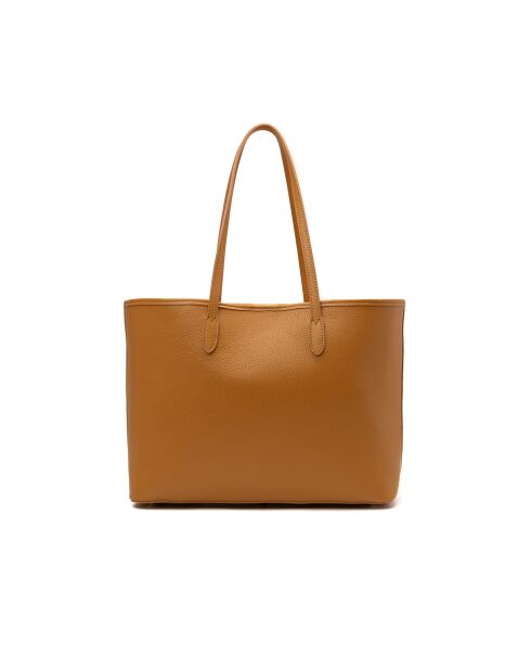 Sac cabas en cuir Sola camel - 48x29x14cm