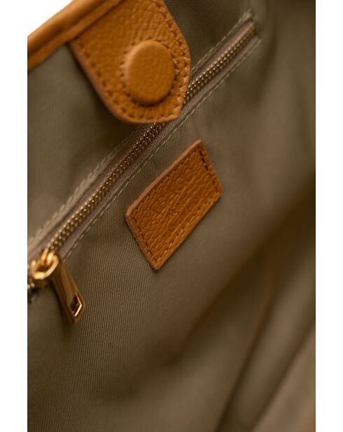 Sac cabas en cuir Sola camel - 48x29x14cm