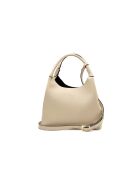 Sac à main en cuir Lola beige - 21x20.5x14.5cm