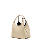 Sac à main en cuir Lola beige - 21x20.5x14.5cm
