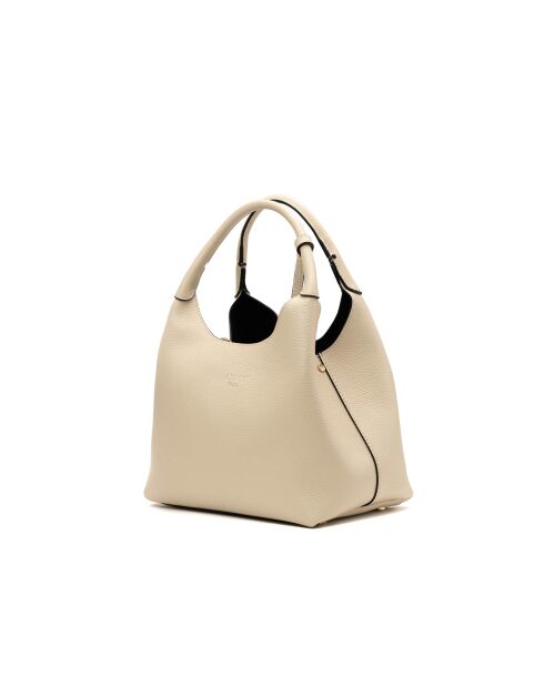 Sac à main en cuir Lola beige - 21x20.5x14.5cm