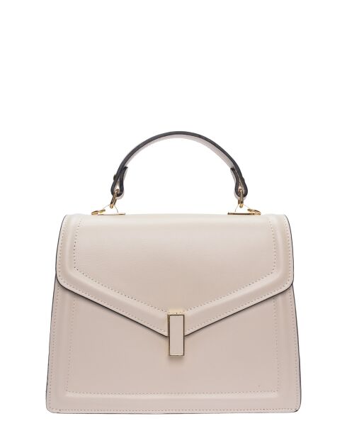 SS26 LV 3150 beigefarbene Lederhandtasche - 21x26x8 cm