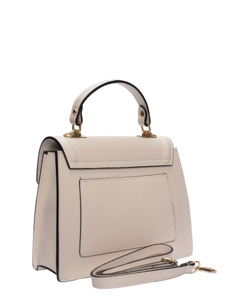 SS26 LV 3150 beigefarbene Lederhandtasche - 21x26x8 cm