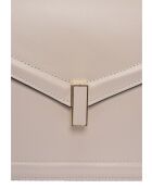 SS26 LV 3150 beigefarbene Lederhandtasche - 21x26x8 cm