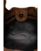 Rodeo camel leren schoudertas - 22x12x6,5cm