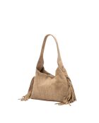 Rodeo taupe leren schoudertas - 22x12x6,5cm