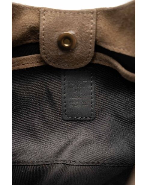 Rodeo taupe leren schoudertas - 22x12x6,5cm