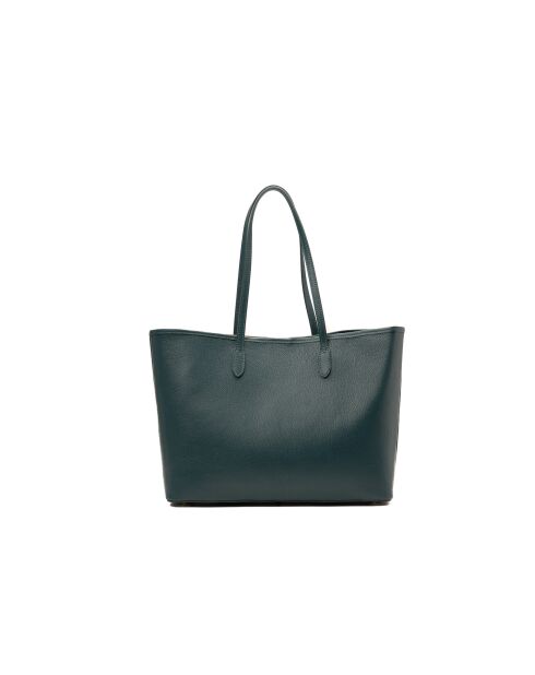 Sac cabas en cuir Sola bleu canard - 48x29x14cm