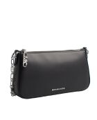 Sac bandoulière en cuir Empire noir - 25.4 x 12.7 x 5.1 cm