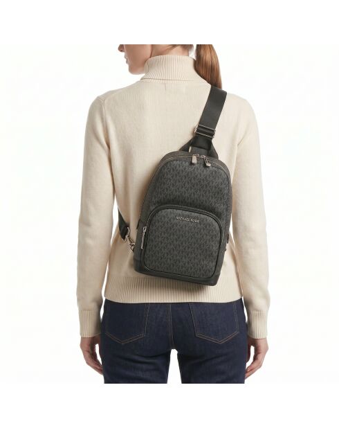 Sac à dos bandoulière Cooper noir - 21 x 35 x 15 cm