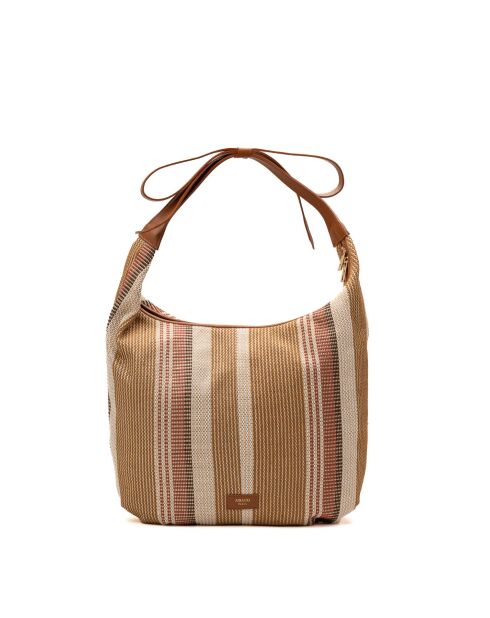Sac à main en cuir Gina camel - 46x35x5cm