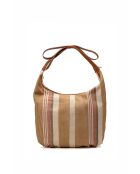 Sac à main en cuir Gina camel - 46x35x5cm