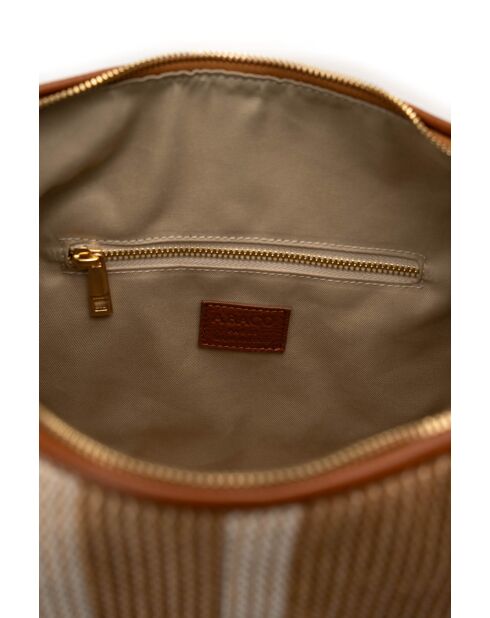 Sac à main en cuir Gina camel - 46x35x5cm