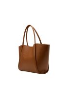 Sac porte épaule en cuir Stacy camel -50x30x15cm