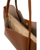 Sac porte épaule en cuir Stacy camel -50x30x15cm