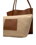 Sac porte épaule en cuir Stacy camel -50x30x15cm