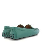 Mocassins en cuir grainé Michèle verts
