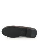 Donkerbruine Yoki loafers van generfd leer