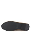 Beige Yoki instappers van generfd leer