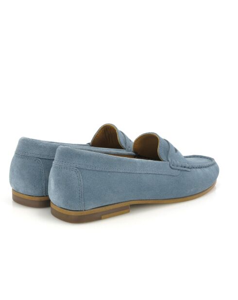 Blauwe Yoki suède instappers