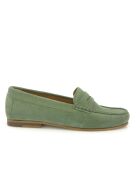 Mocassini Yoki in pelle scamosciata verde kaki