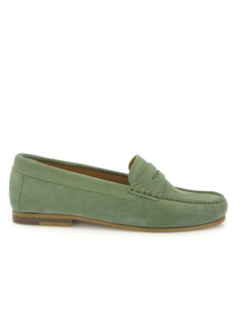Mocassini Yoki in pelle scamosciata verde kaki