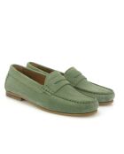 Mocassini Yoki in pelle scamosciata verde kaki