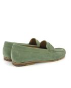 Mocassini Yoki in pelle scamosciata verde kaki