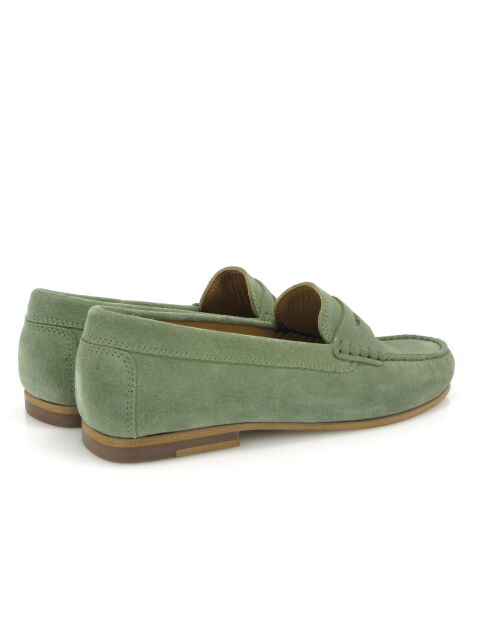 Mocassini Yoki in pelle scamosciata verde kaki
