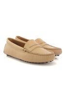 Beige loafers van generfd leer Michèle