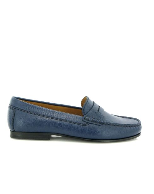 Marineblauwe loafers van generfd Yoki leer