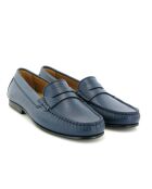 Marineblauwe loafers van generfd Yoki leer