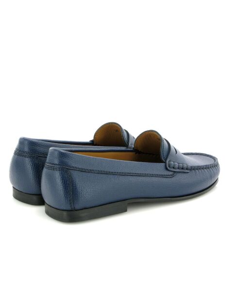 Marineblauwe loafers van generfd Yoki leer
