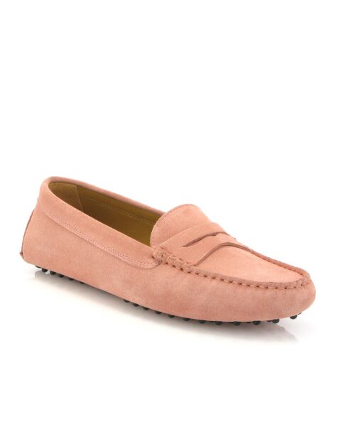 Roze loafers van Michèle suède