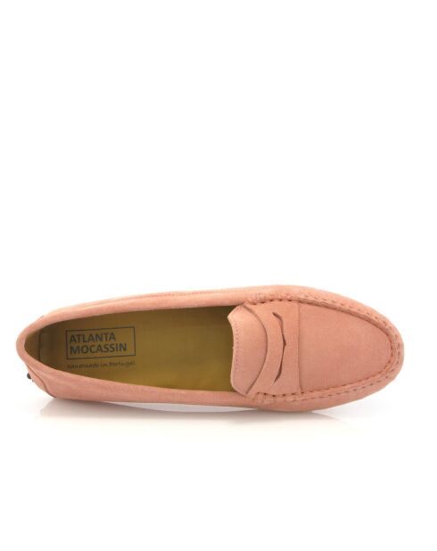 Roze loafers van Michèle suède