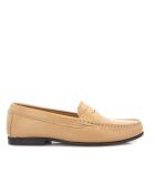 Beige instappers van glad Yoki leer