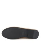 Beige Yoki instappers van generfd leer