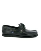 Mocassins bateau à lacets en cuir noirs