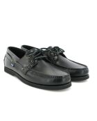 Mocassins bateau à lacets en cuir noirs