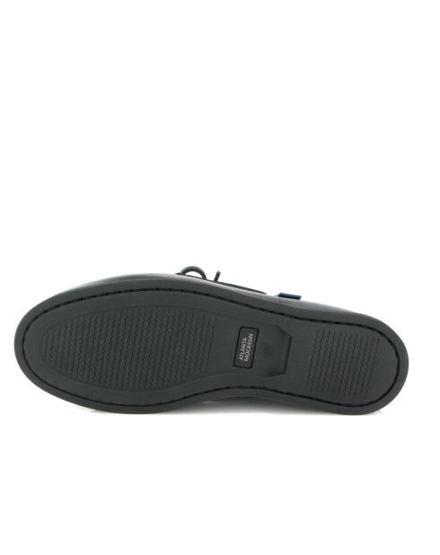 Mocassins bateau à lacets en cuir noirs