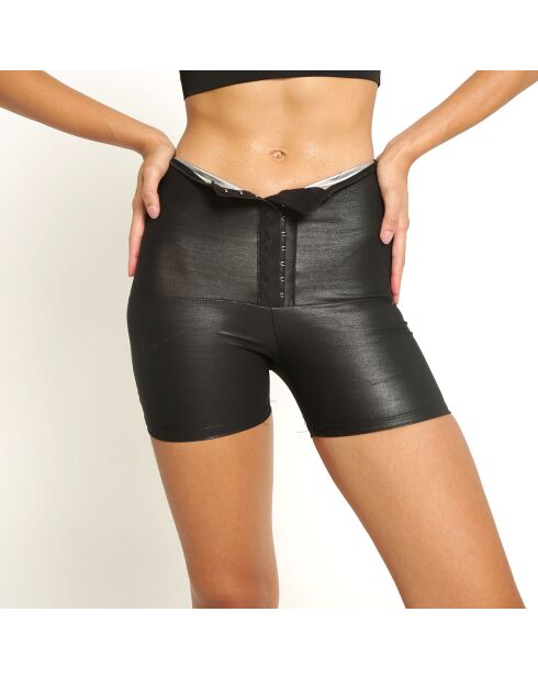Zwart/zilveren sweatshort