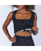 Zwart/zilveren sweattop