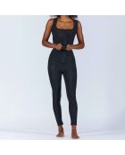 Zwart/zilveren sweattop