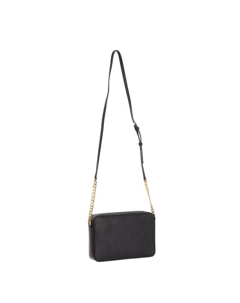 Bandolera Jet Set de piel negra - 23,5x15x5 cm