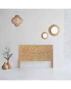 Hoofdbord van gesneden hout Manguier Floria II bruin - 165 x 4 x 110 cm