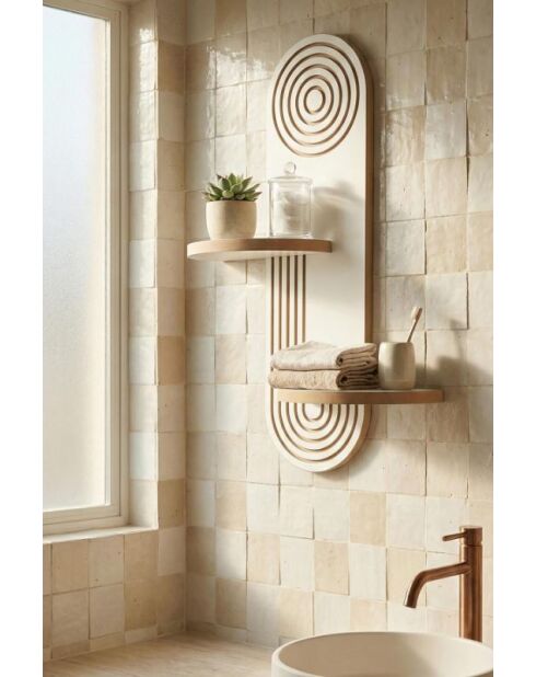 Étagère murale Artmtkwll3 blanche - 26x13x35 cm