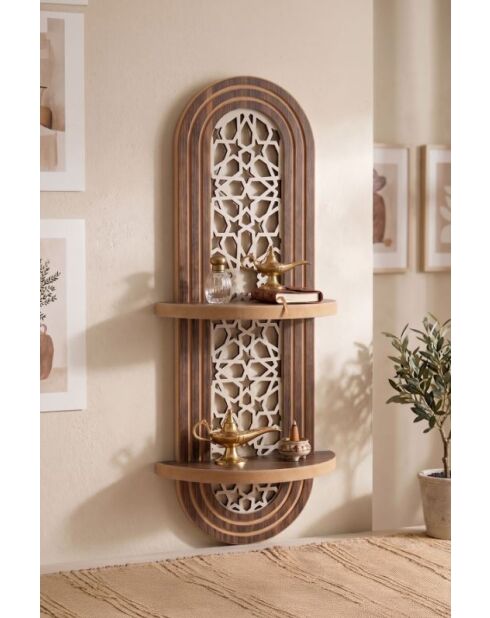 Étagère murale Artmtkwll5 wengé - 20x13x70 cm