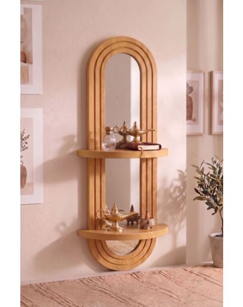 Étagère murale Artmtkwll6 chêne - 20x13x70 cm