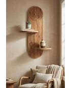 Étagère murale Artmtkwll3 chêne - 26x13x35 cm
